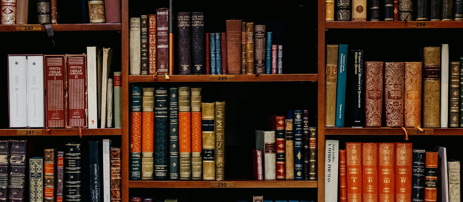 assorted-title of books piled in the shelves